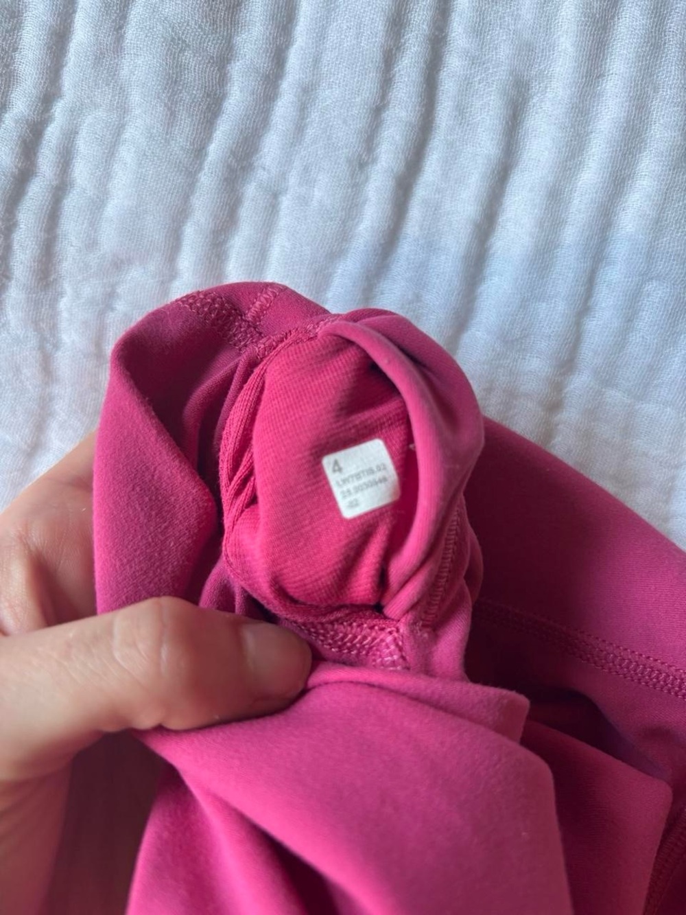 lululemon bright magenta strappy sports bra and biker shorts set - Picture 4 of 4